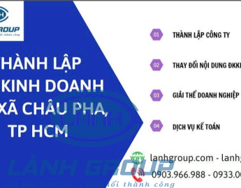 Dịch Vụ Thành Lập Hộ Kinh Doanh Tại Xã Châu Pha, TP HCM
