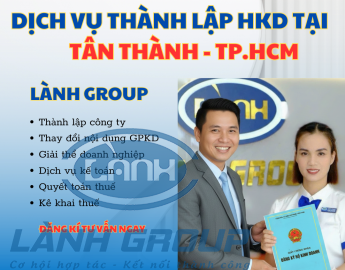 Thành lập hộ kinh doanh tại Tân Thành, TP.HCM – Dịch vụ uy tín Lành Group